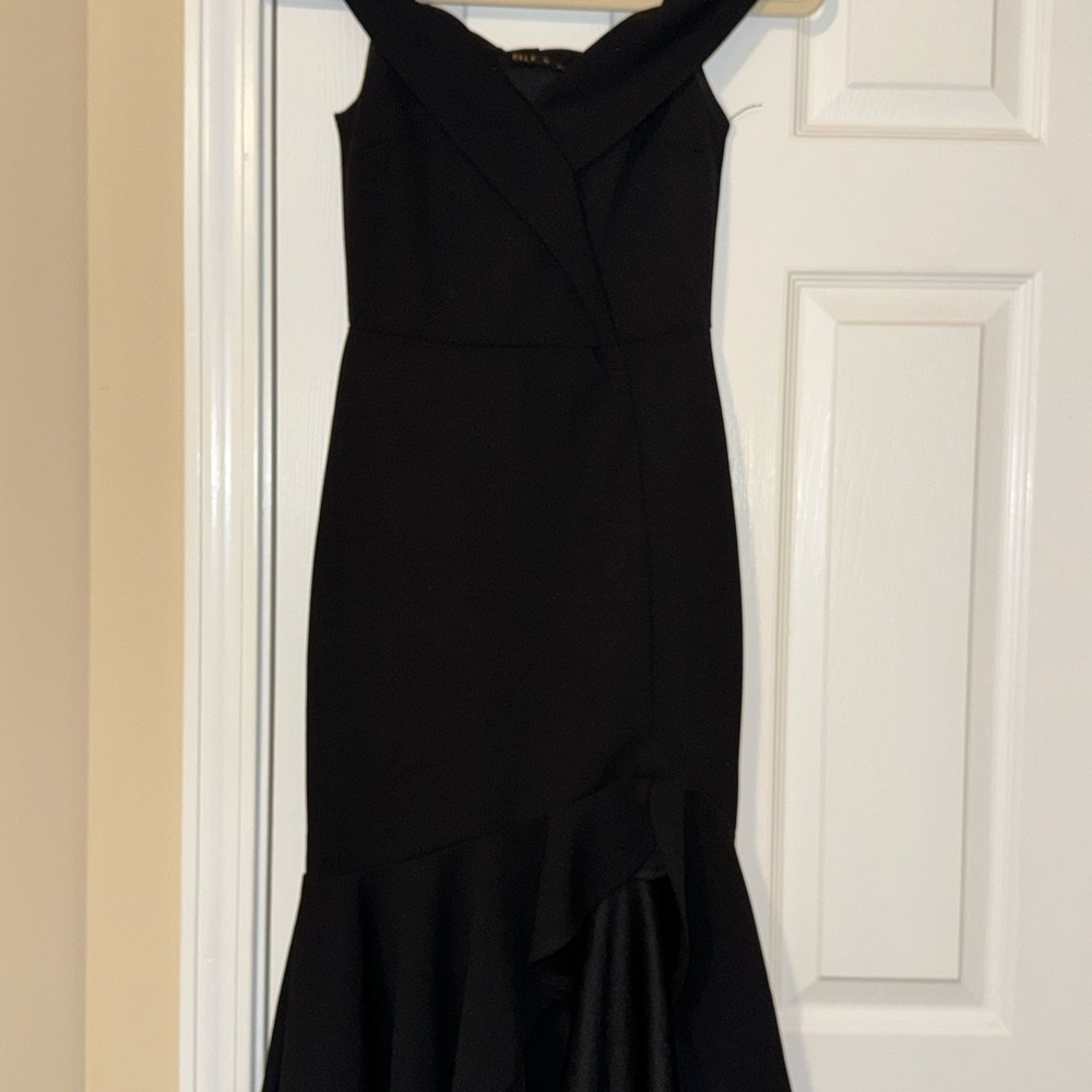 Chic Black High Low Dress